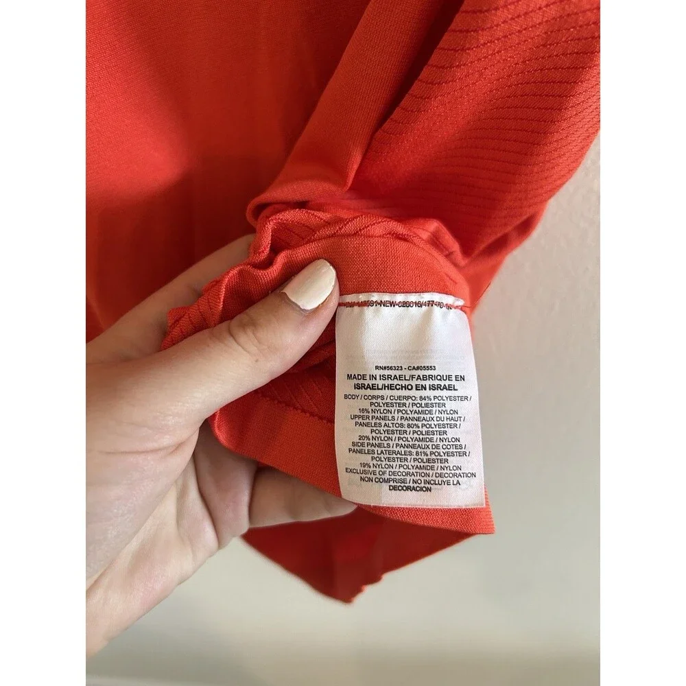 Nike Golf Womens Dri Fit Victory Polo Sleeveless Orange Size L